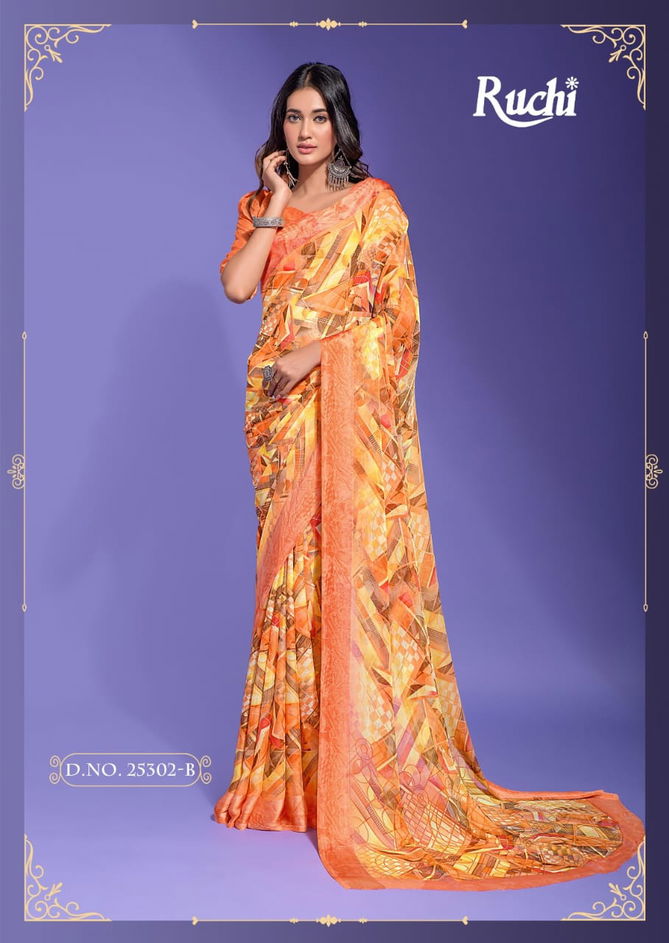 Ruchi Cherry 35 Soft Chiffon Printed Saree Catalog